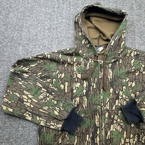 Ace Sportswear Trebark Camouflage Full Zip Hoodie Size Medium Hunting Vtg 80s